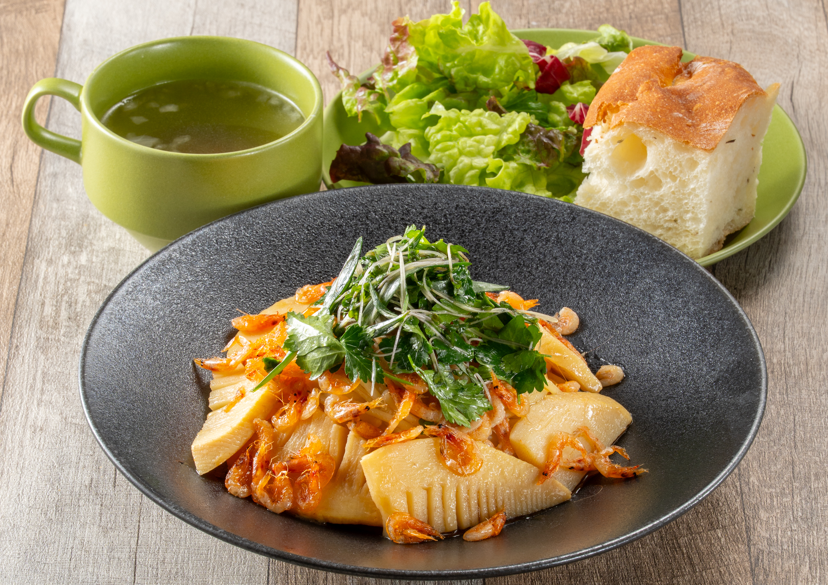 桜エビと国産筍のオイルソースパスタセット